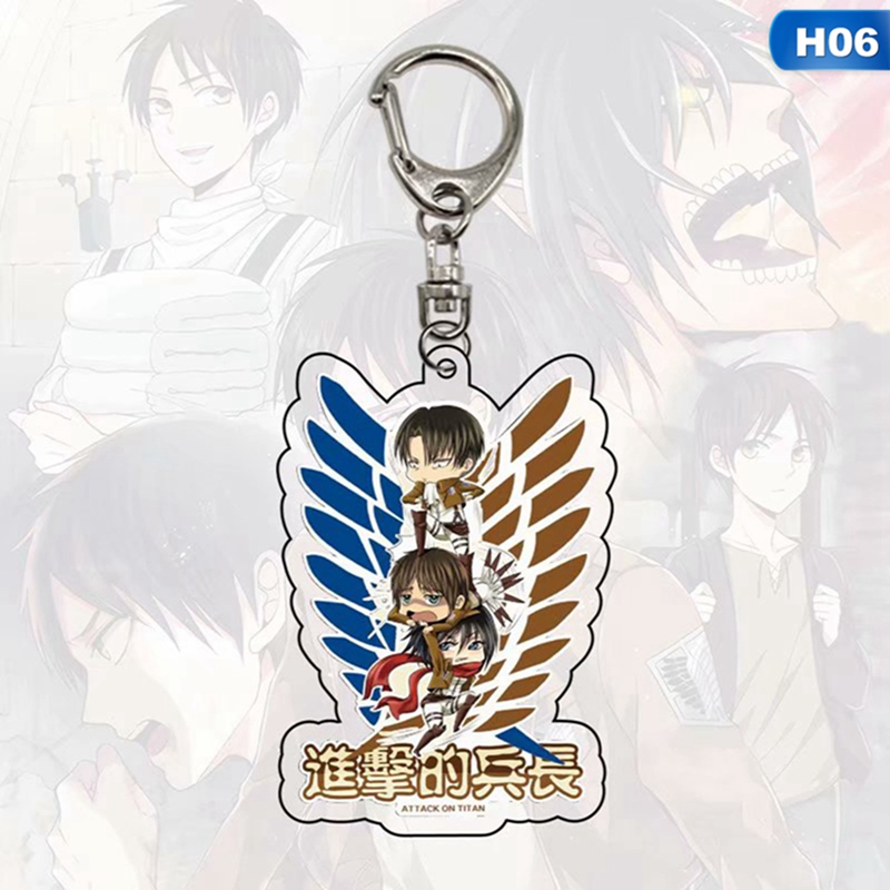 Móc khóa trang trí hình nhân vật trong Attack on Titan