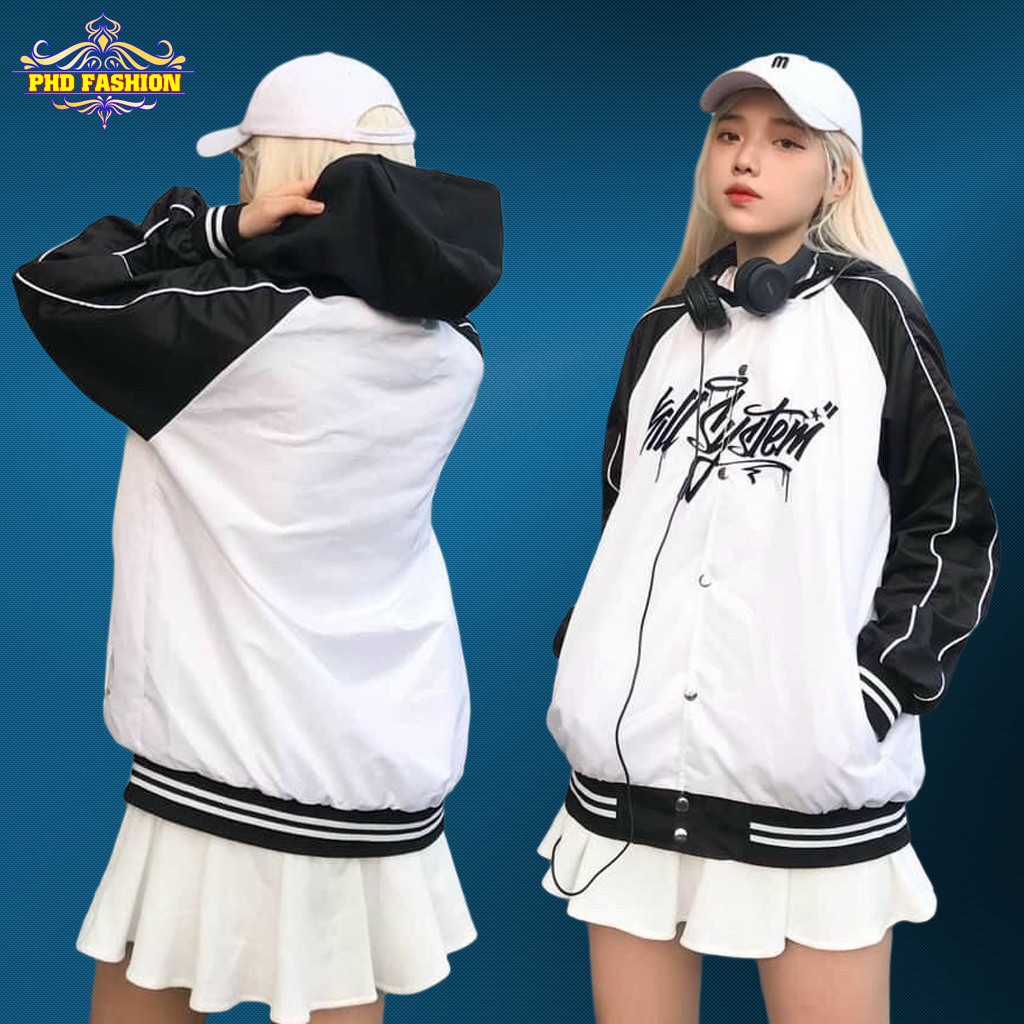 Áo khoác bomber unisex chất dù 2 lớp cao cấp không bong tróc chất vải mịn không xù lông, cam kết video kèm ảnh chụp | BigBuy360 - bigbuy360.vn