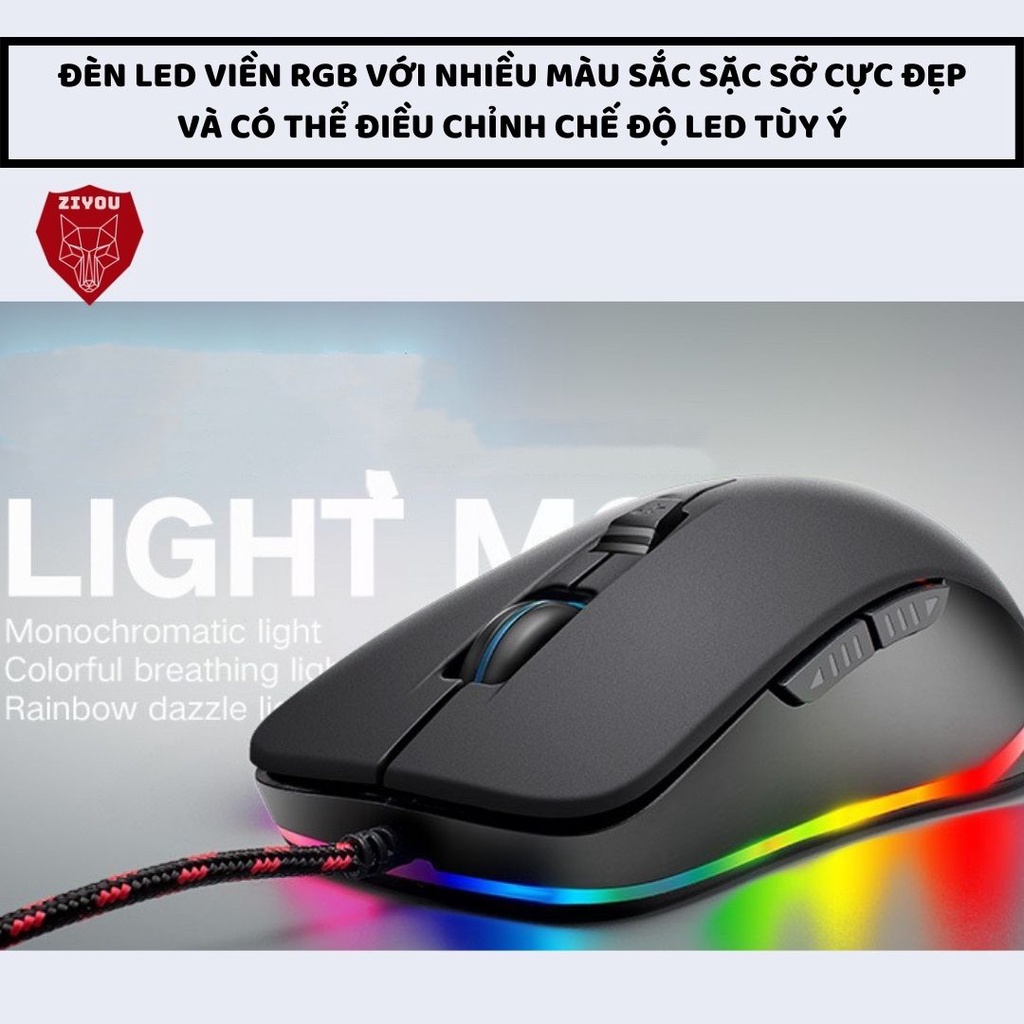 Combo bộ phím và chuột ZIYOU bàn phím cơ cao cấp, sử dụng trục cơ BLUESWITCH cực hot, chuột dễ dàng điều chỉnh dpi,K2+V6