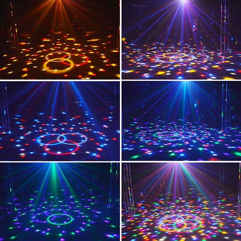 Bóng Sàn Nhảy LED Màu Bóng Chiếu Sáng Sân Khấu Đèn Kích Hoạt Hiệu Ứng Âm Thanh Bóng Ma Thuật Pha Lê