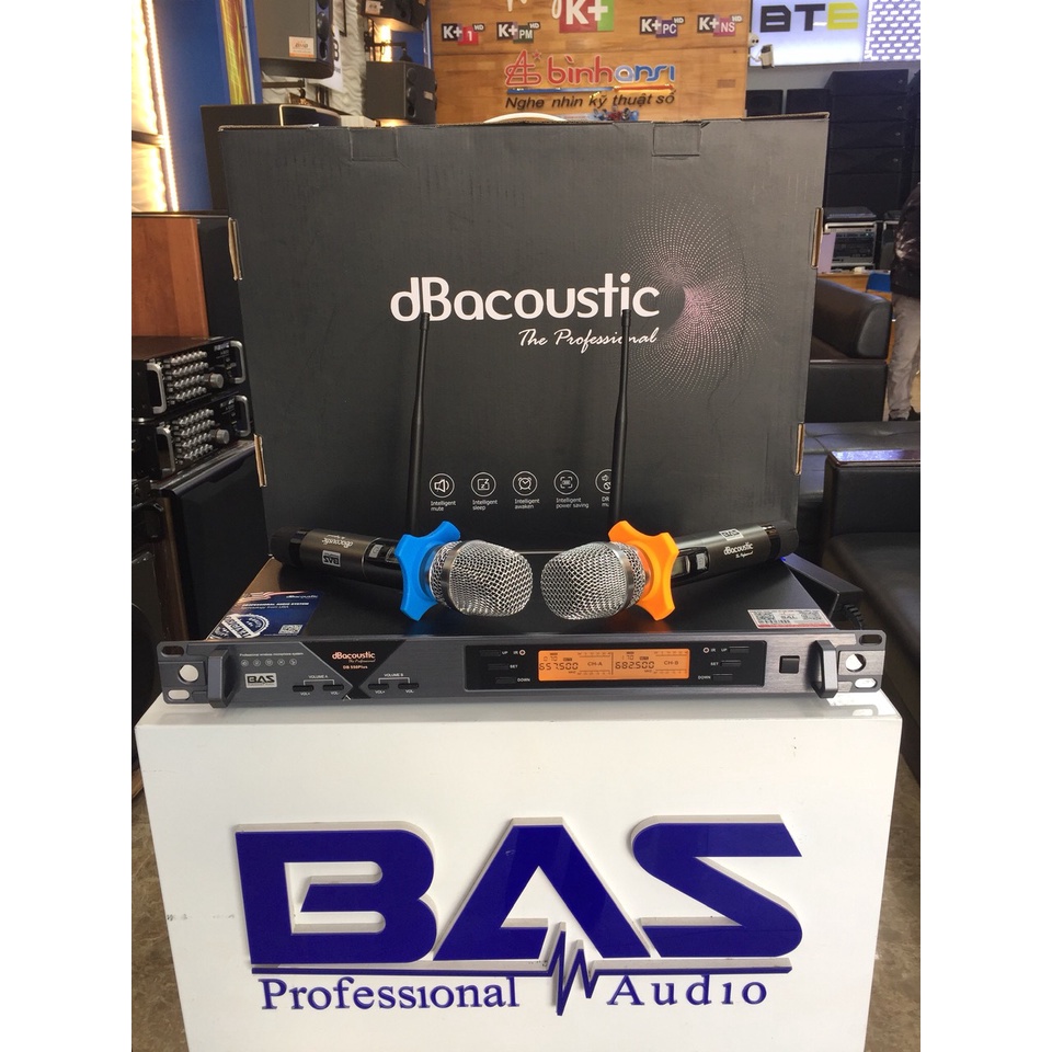 Micro không dây dbacoustic DB550 Plus cao cấp chính hãng, chất âm sáng karaoke gia đình, sân khấu, hội trường...