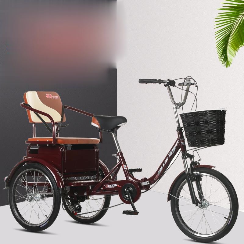 Xe đạp Người Lớn Chở Người Chở Hàng Kiểu Dáng Xe Ba Gác Siêu Chắc 6 Nấc điều Chỉnh Tốc độ Bàn đạp