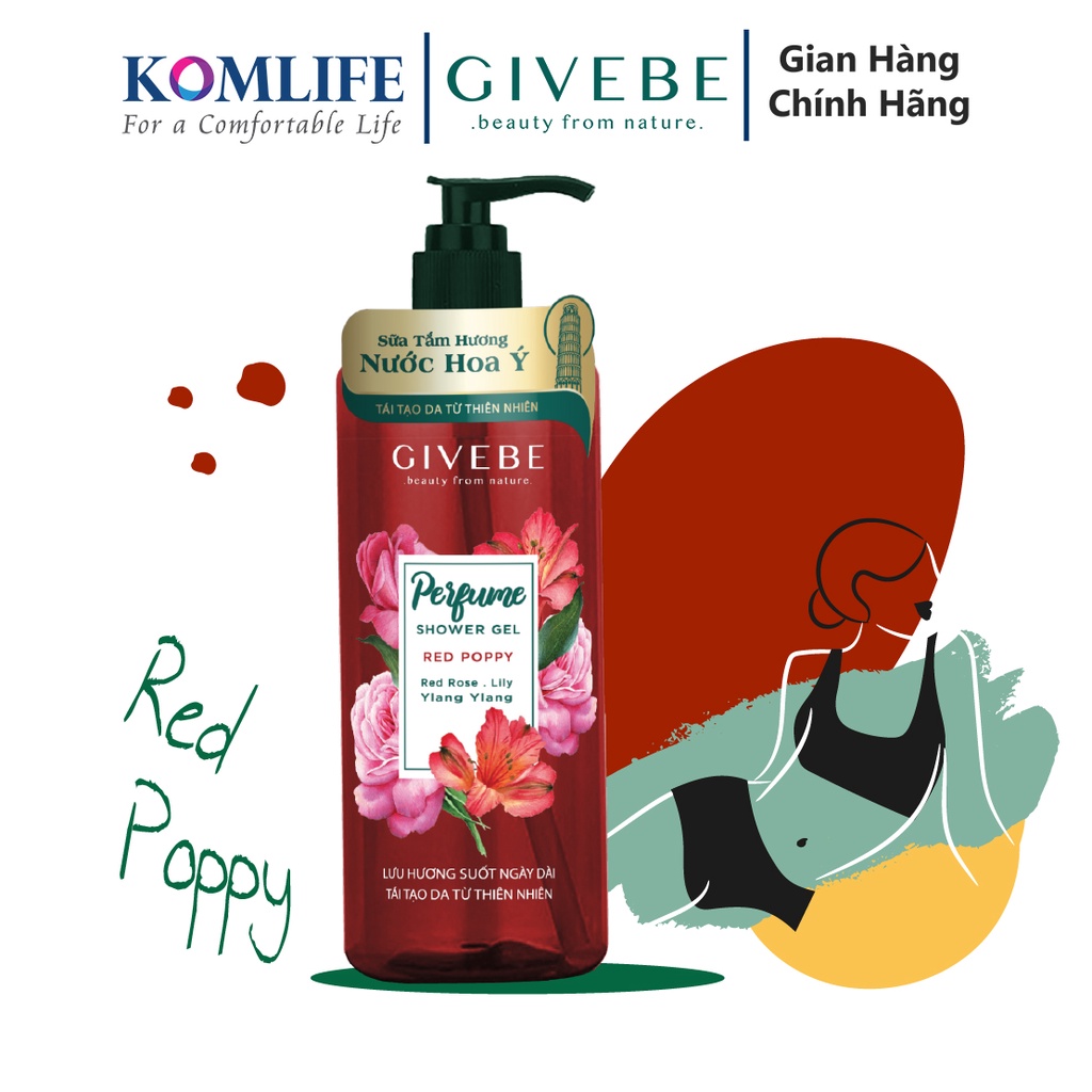 Sữa tắm GIVEBE hương nước hoa Ý 700ml