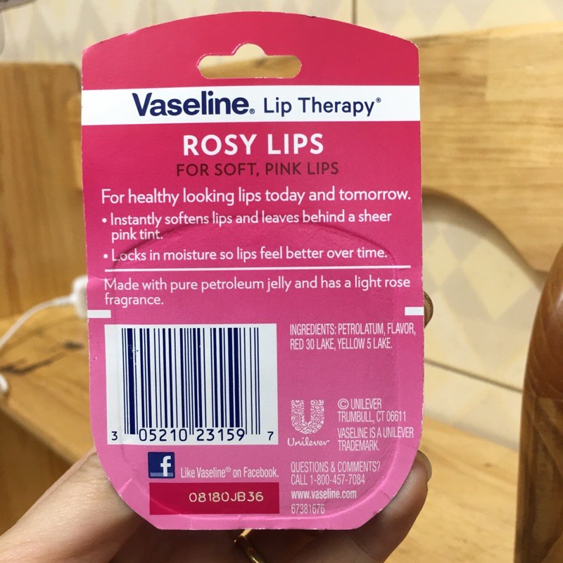 Son Dưỡng Môi Vaseline Mùi Hoa Hồng Lip Therapy Rosy Lips 7g