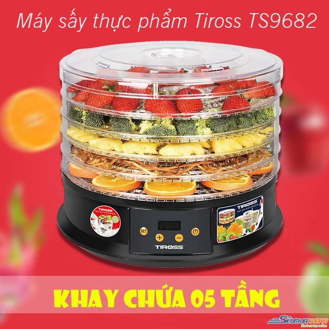 [Mã ELHADEV giảm 4% đơn 300K] Máy Sấy Hoa Quả kiêm Làm Sữa Chua Tiross TS9682 Hàng nhập khẩu