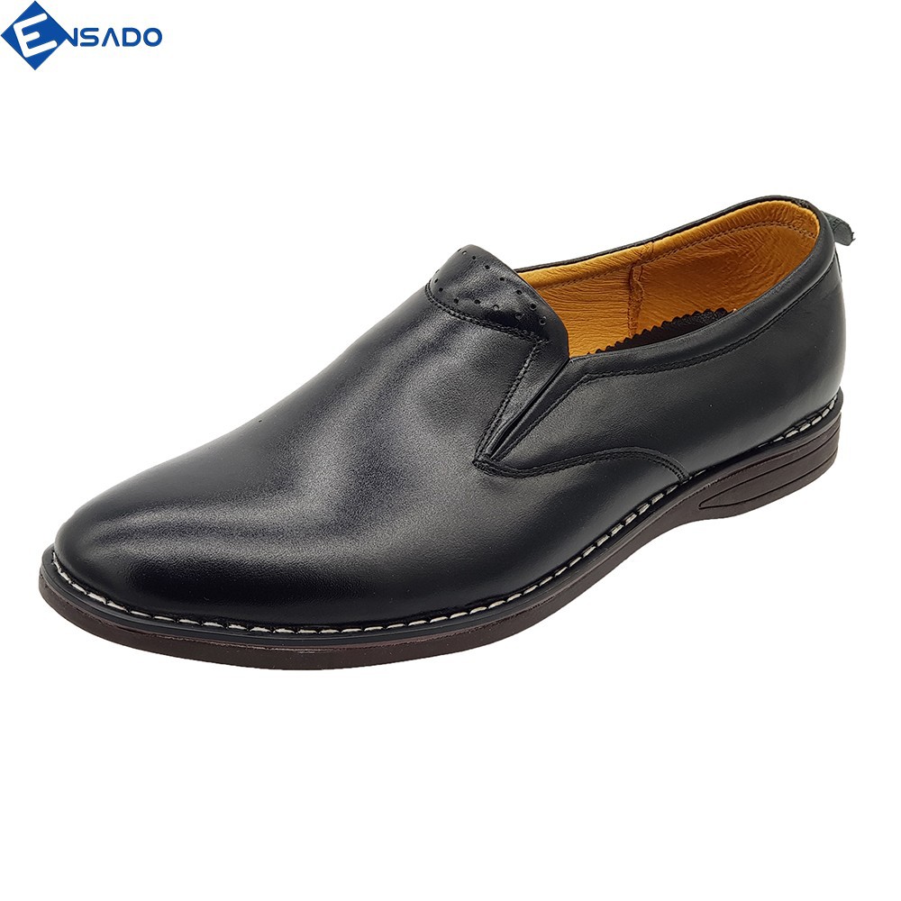 Giày Doctor Nam Boot Nam Cổ Ngắn Da Bò Thật Dáng Đẹp Trẻ Trung Ensado GL0563 (Đen)