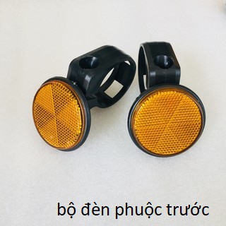 BỘ MẮT MÈO PHẢN QUANG TRƯỚC/SAU GẮN MỌI LOẠI XE-TRÒN VÀNG