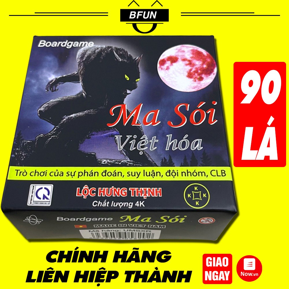 ▪Bộ Bài Ma Sói Việt Hóa 90 LÁ - Character Tiếng Việt, Đẹp, Boardgame Đồ Chơi Trẻ Em BFUN