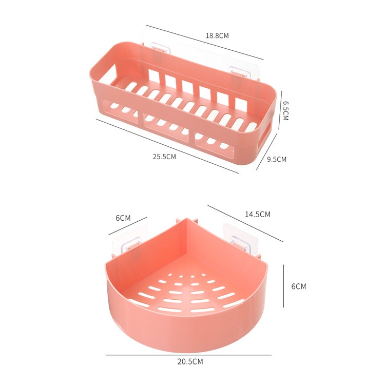 [Mã LIFEXANH03 giảm 10% đơn 500K] Kệ Nhựa Dán Tường Treo Nhà Tắm, Nhà Bếp Siêu Chắc - Giá Treo Tường Để Đồ Dùng