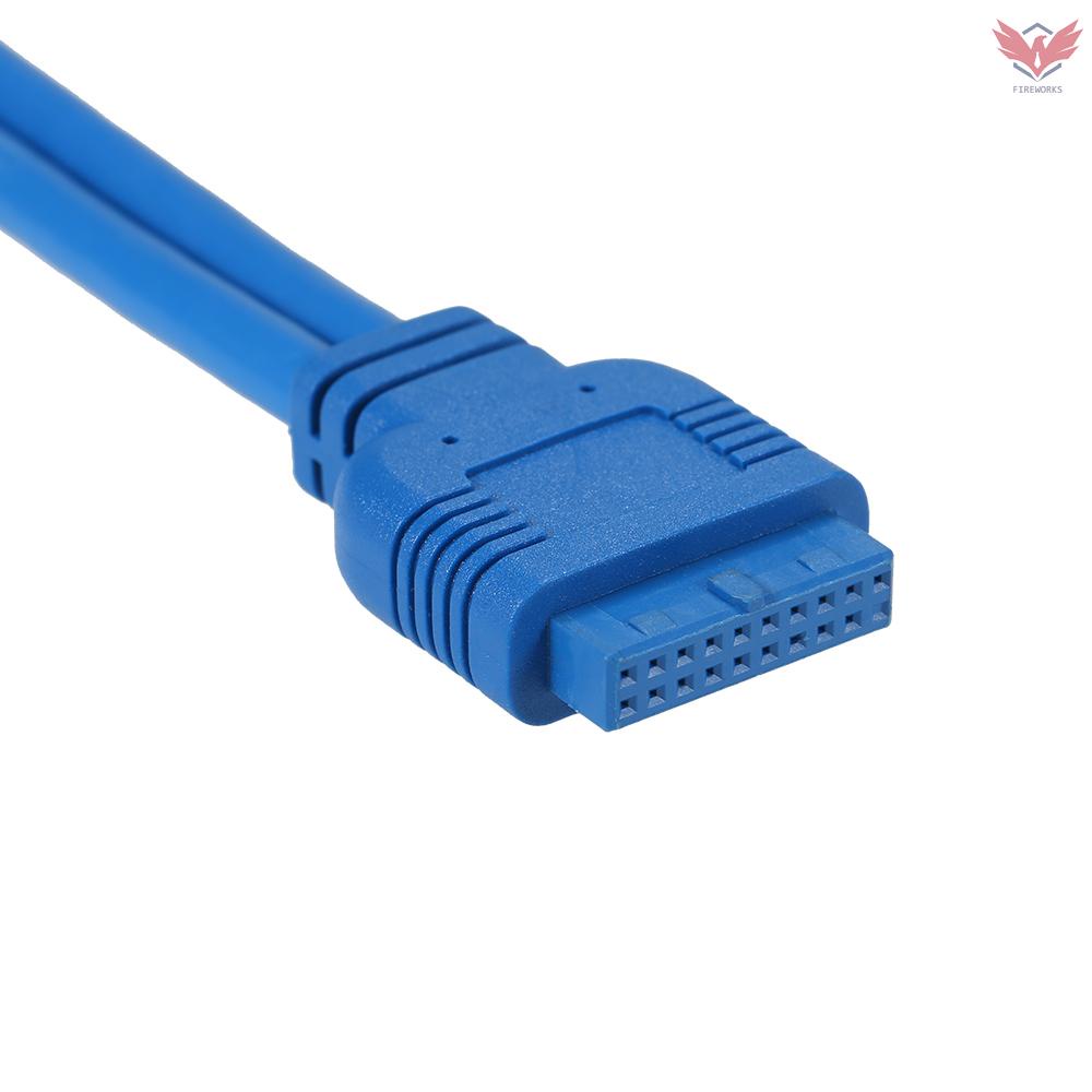Dây Cáp Chuyển Đổi 2 Cổng Usb 3.0 20 Pin Sang Usb 3.0 60cm Cho Pc Desktop 2.5 | BigBuy360 - bigbuy360.vn