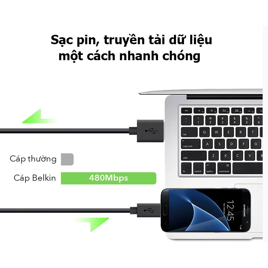 (Giá Sỉ)Combo Cáp Micro USB Belkin MIXIT F2CU012BT04 1,2 Mét Sạc Nhanh Thương Hiệu Mỹ