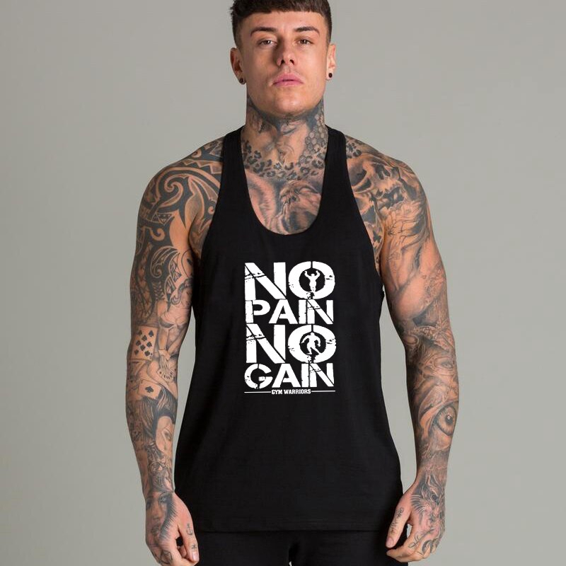 Gyms Fitness Sleeveless Shirt Tank Tops Men Sport Vest Singlet Solid Cotton Muscle Undershirt Clothing Bodybuilding Mesh Shirt