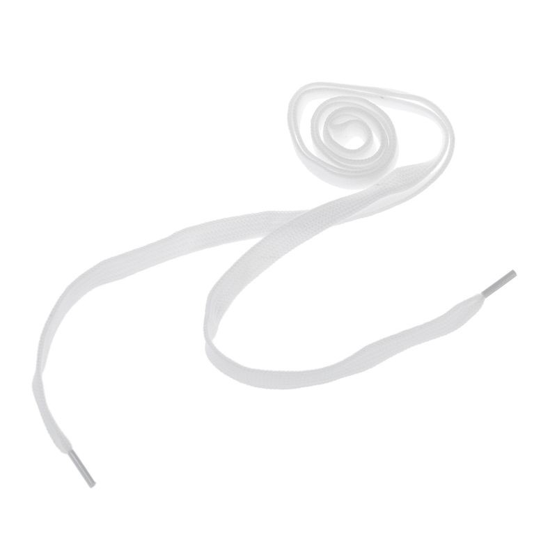 Bộ 2 cặp dây giày thể thao dẹt màu trắng