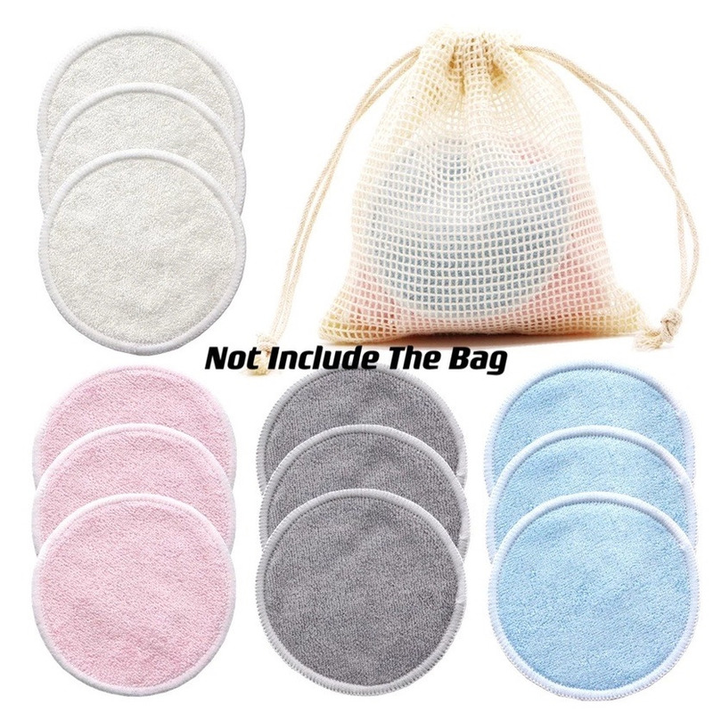 1 miếng bông tẩy trang bằng Cotton nhung mềm màu trắng có thể tái sử dụng