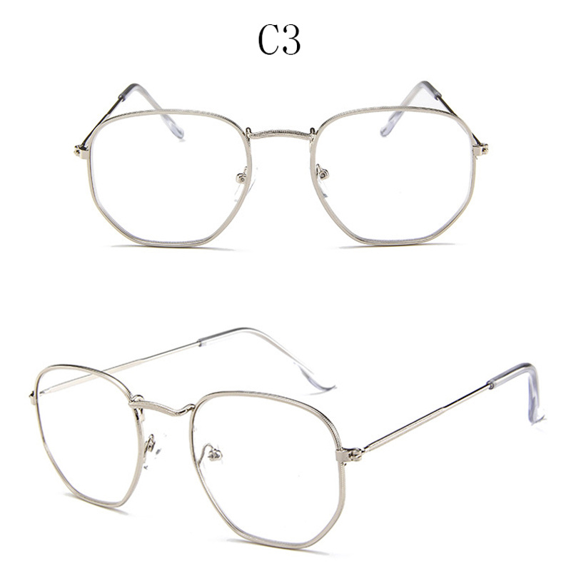 Kính Mát Gọng Kim Loại Vuông Thời Trang Unisex Độc Đáo