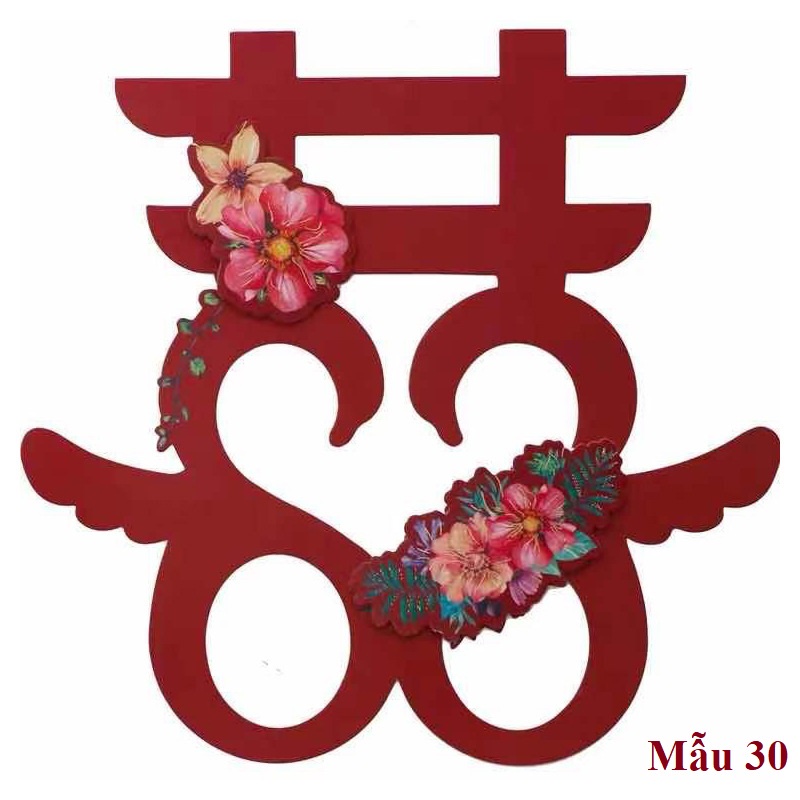 Chữ Hỷ trang trí ngày cưới