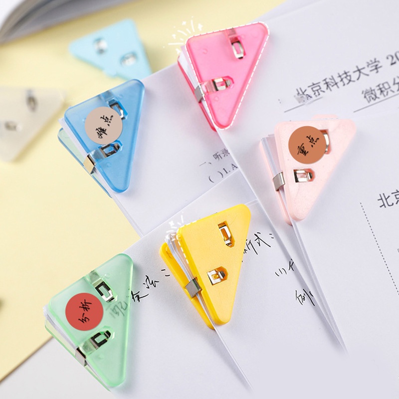 Kẹp Giữ Giấy/Hình Tam Giác Trong Suốt Đơn Giản Tiện Dụng