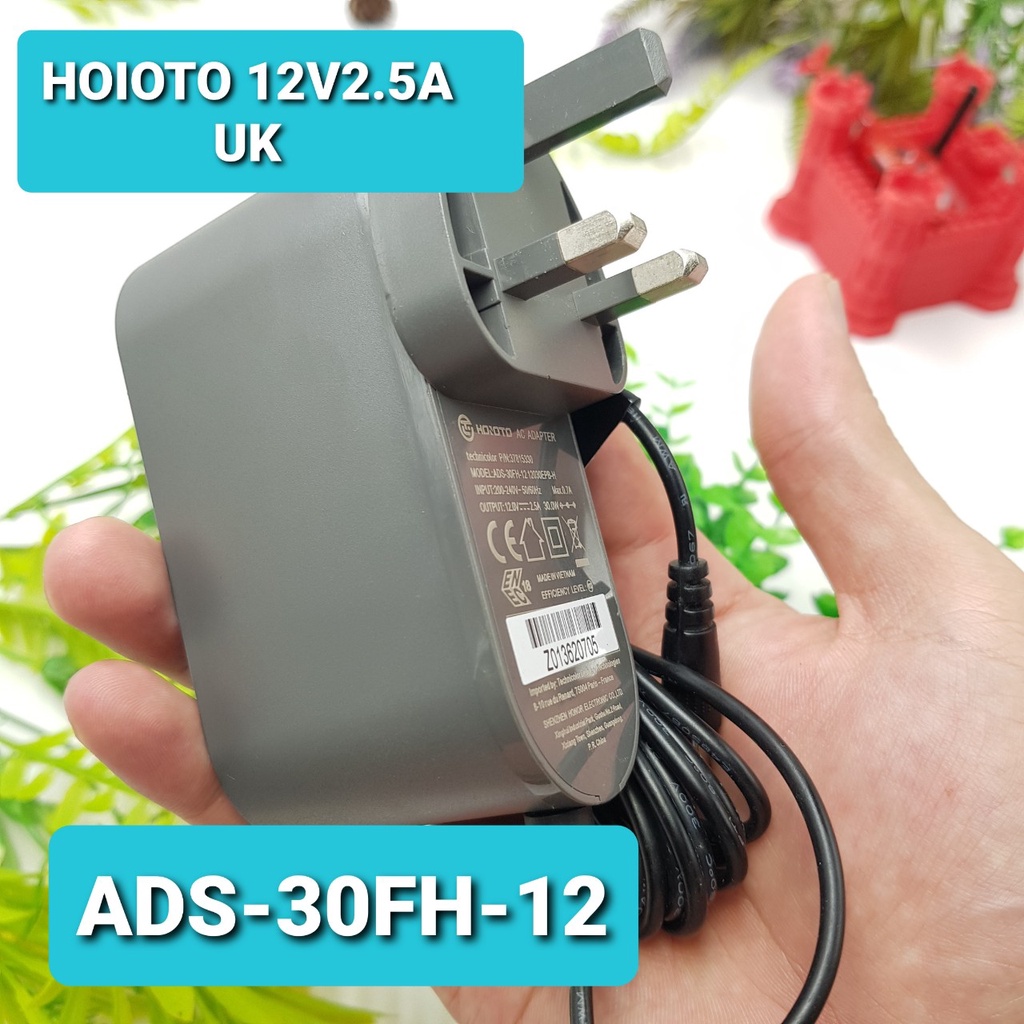 Nguồn Adapter 12V2.5A ADS-30FH-12 5.5x2.5MM HONOR Chính Hãng Chuân UK HOIOTO 12V2A