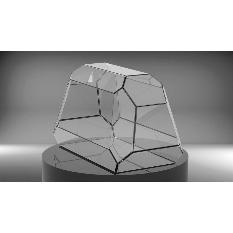 Bình thủy tinh terrarium tiểu cảnh bán cạn đa giác mẫu A5