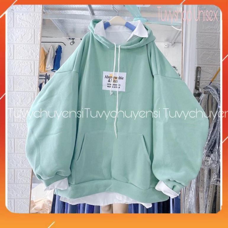 [SIÊU HÓT] Áo Hoodie Logo Ngực Abercrombie & Fitch, Áo Nỉ Form Rộng Tay Phồng, Áo Hoodie Nữ Đẹp giá rẻ