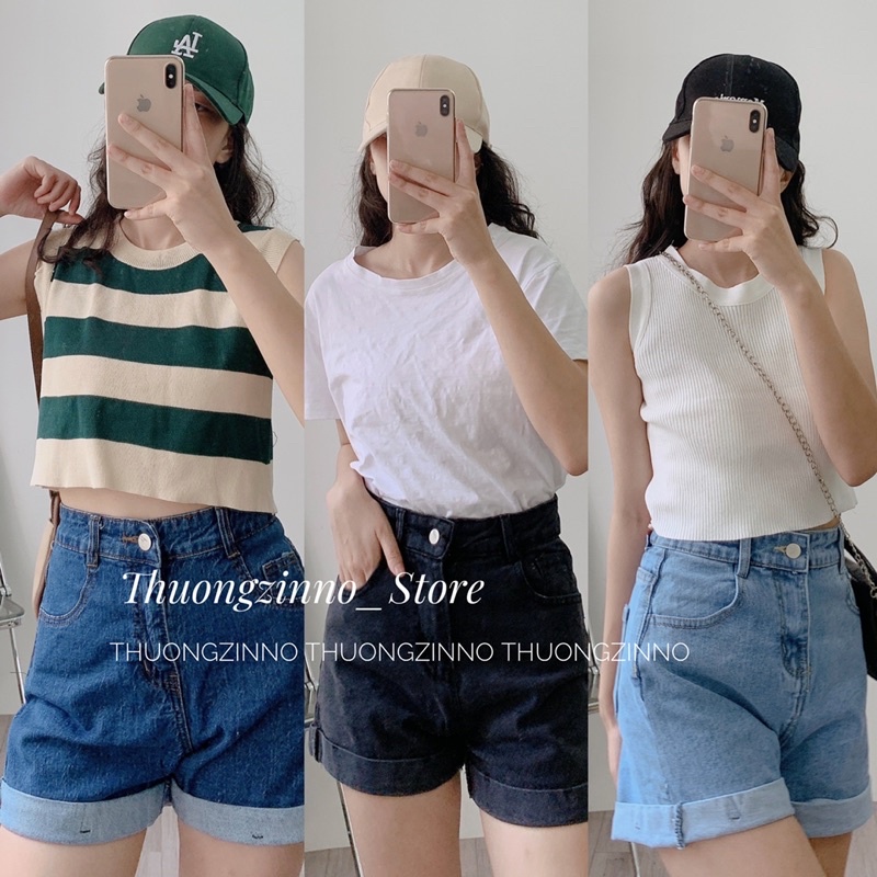 [Ảnh thật/Video]Quần sooc nữ sẵn gấu hàng đẹp chất lượng Quần đùi basic Hàn Quốc