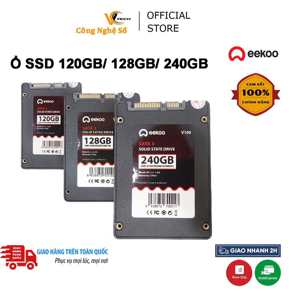 Ổ cứng SSD Eekoo 240GB/128GB/120GB dùng cho laptop máy tính bảo hành 3 năm | Cam Kết Chất Lượng