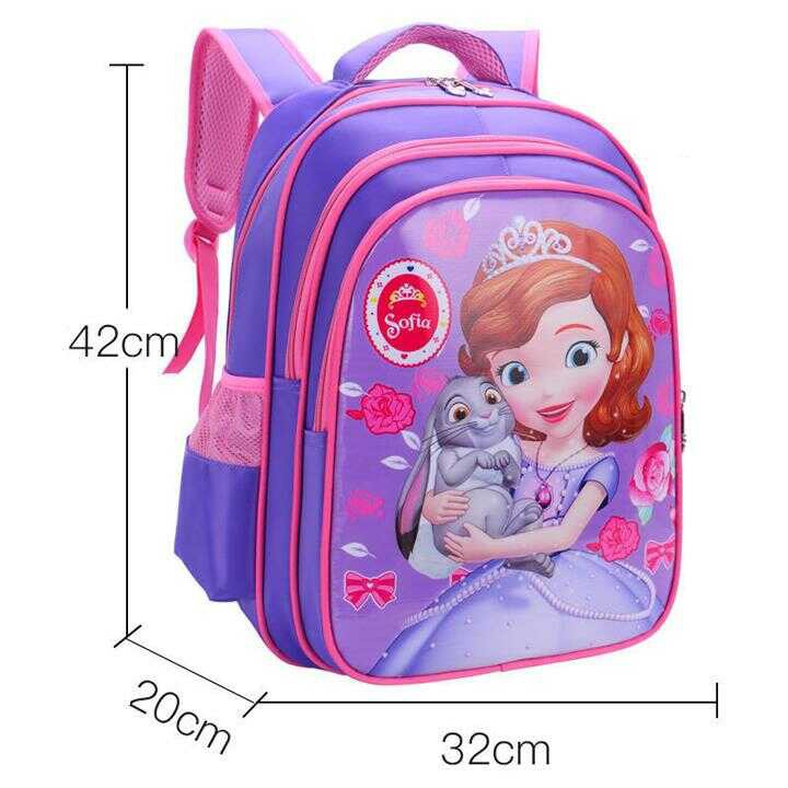 Balo học sinh 3 ngăn lớn siêu nhẹ (43cm X 32cm X 22cm) với thiết kế dễ thương và cá tính Sofia - S184