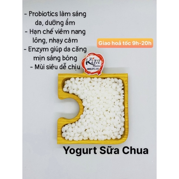 300g Sáp wax lông Bluezoo Premier Yogurt sữa chua cho da nhạy cảm siêu dưỡng da