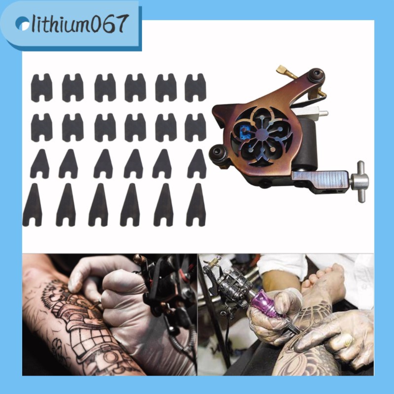 FREE SHIPLithium067 24Pcs/Bag Tattoo Machine Gun Shader Liner Spring Coloring Lining Body Art Accessory