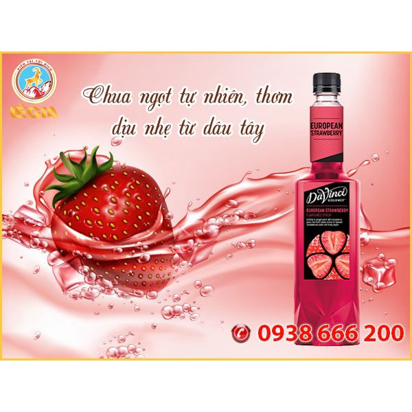 SIRO(Syrup) DAVINCI DÂU(Strawberry) 750ML