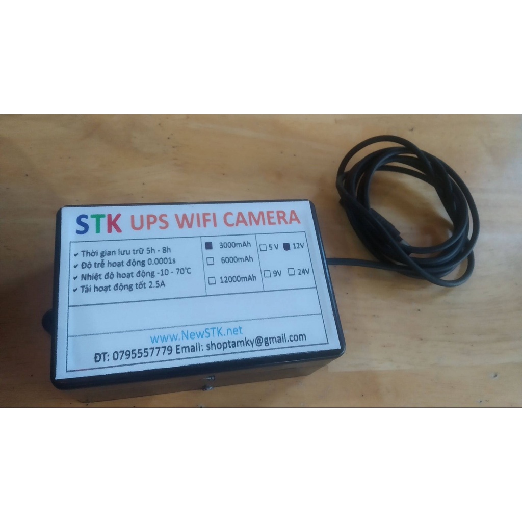 Nguồn dự phòng 12V, UPS 12V cho wifi camera