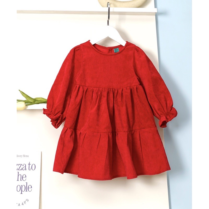 Váy Cho Bé Gái Dài Tay Dáng Xoè 2 Màu Xinh Xắn O.P Kids