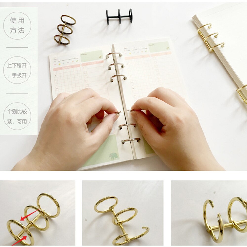 Còng kim loại 3 khuyên dùng đóng lịch sổ tay