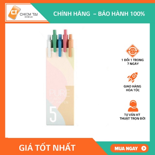 Hộp bút bi gel nước 5 màu, 10 màu KACO Pure K1015