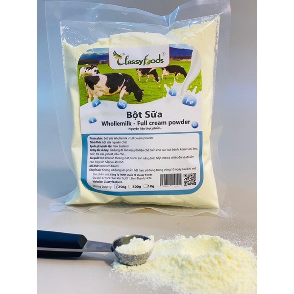 Sữa bột nguyên kem Wholle milk làm bánh kẹo