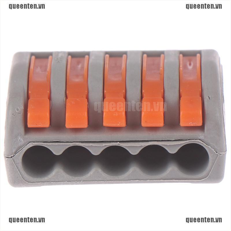 2/3/4/5/8 Way Reusable Spring Lever Terminal Block Electric Cable Wire Connector QUVN