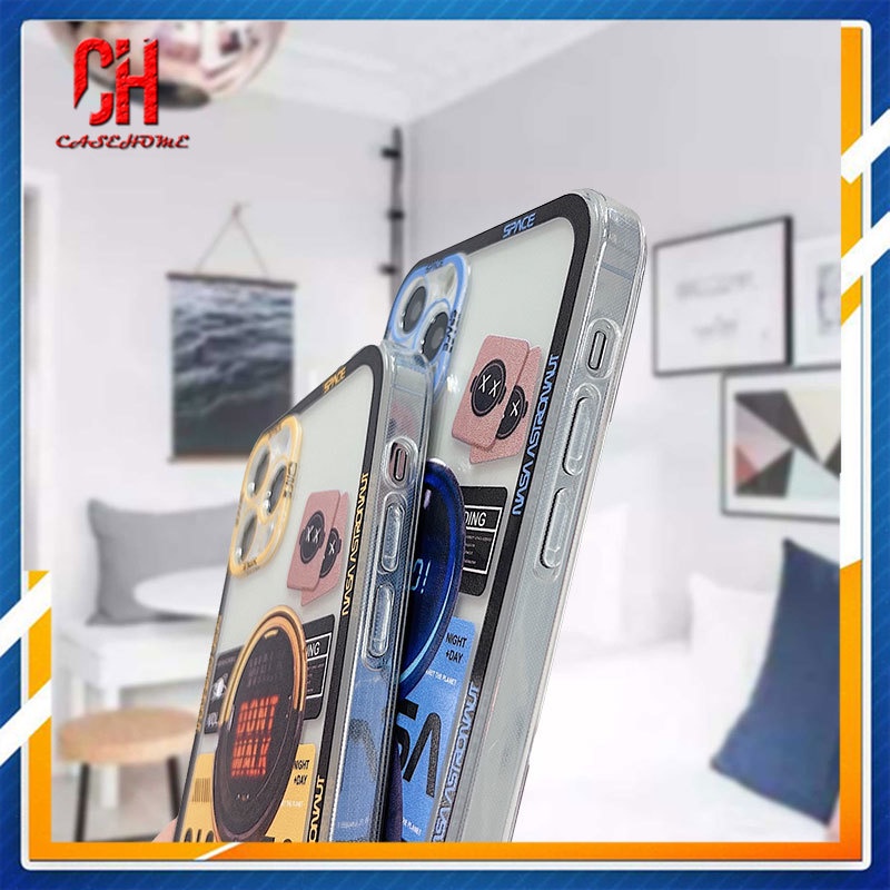 Casing Realme C11 2021 C21Y C31 C35 C15 C21 C25 C20 C3 C12 C2 C25S 5S 5 5S 5i C17 7i C1 C25Y C2 C3i 6i C20A Realme Narzo 20 10 10A 20A 30A Transparent Space Astronaut Soft TPU Cover