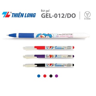 [Hộp 20] Bút Gel Thiên Long GEL-012 Mực Tím, Xanh - Hình Doreamon Dễ Thương, Viết Êm, nét 0.5mm