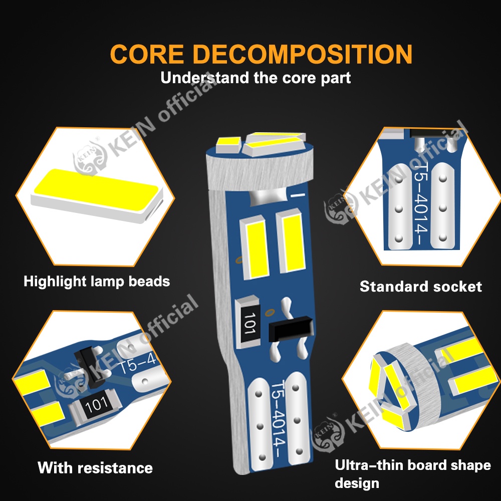 Bóng Đèn Led T5 W3W 73 74 17 27 Gắn Bảng Điều Khiển Dành Cho Ô Tô