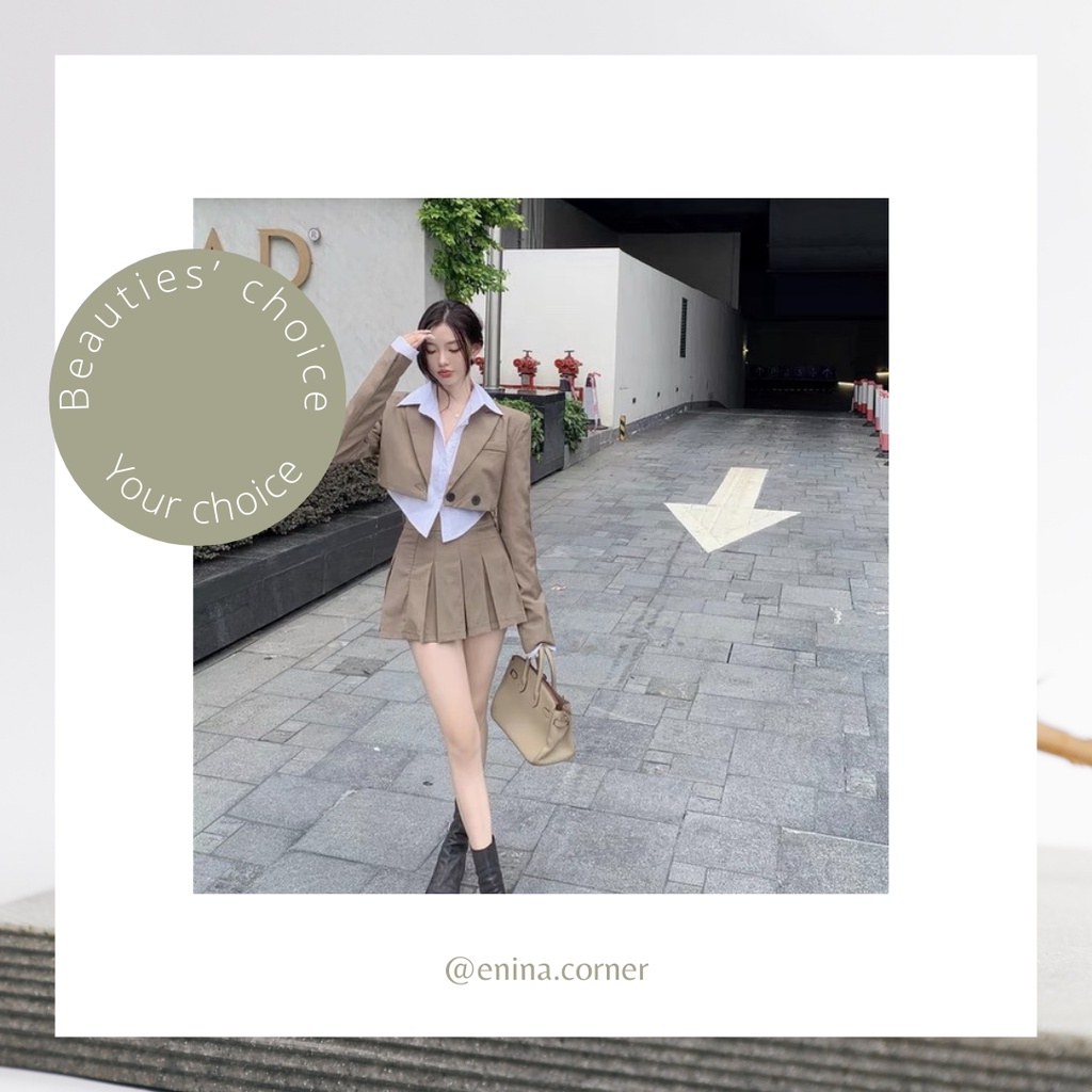Set blazer chân váy cá tính sang chảnh ENINA S25 có lẻ (ảnh thật ở cuối) | BigBuy360 - bigbuy360.vn