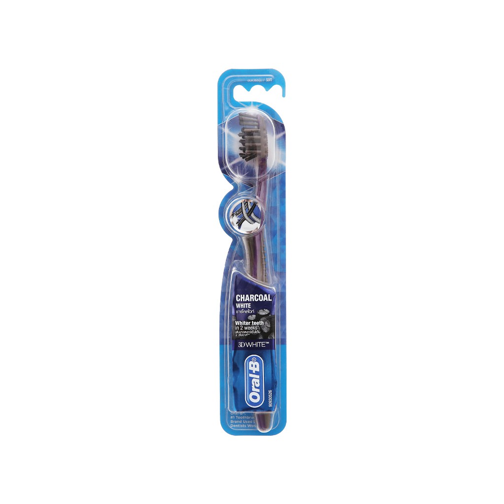 Bàn chải đánh răng Oral-B Charcoal White lông mềm