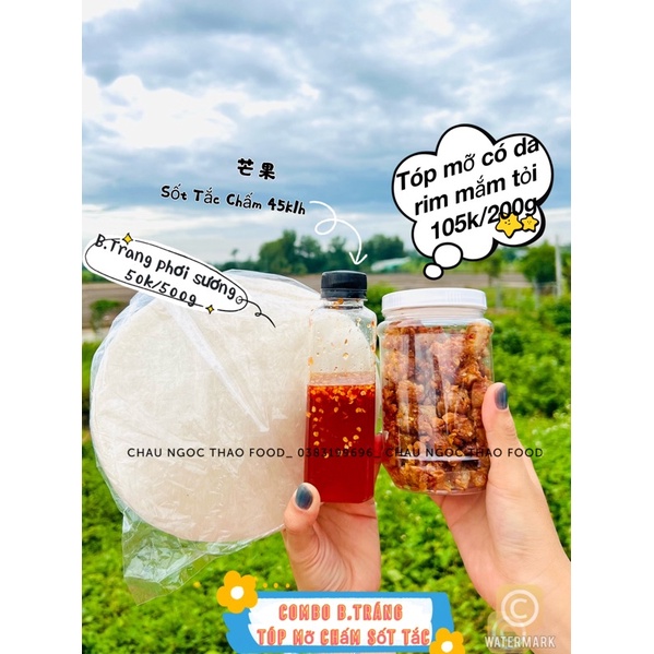 COMBO BÁNH TRÁNG TÓP MỠ CHẤM SỐT TẮC