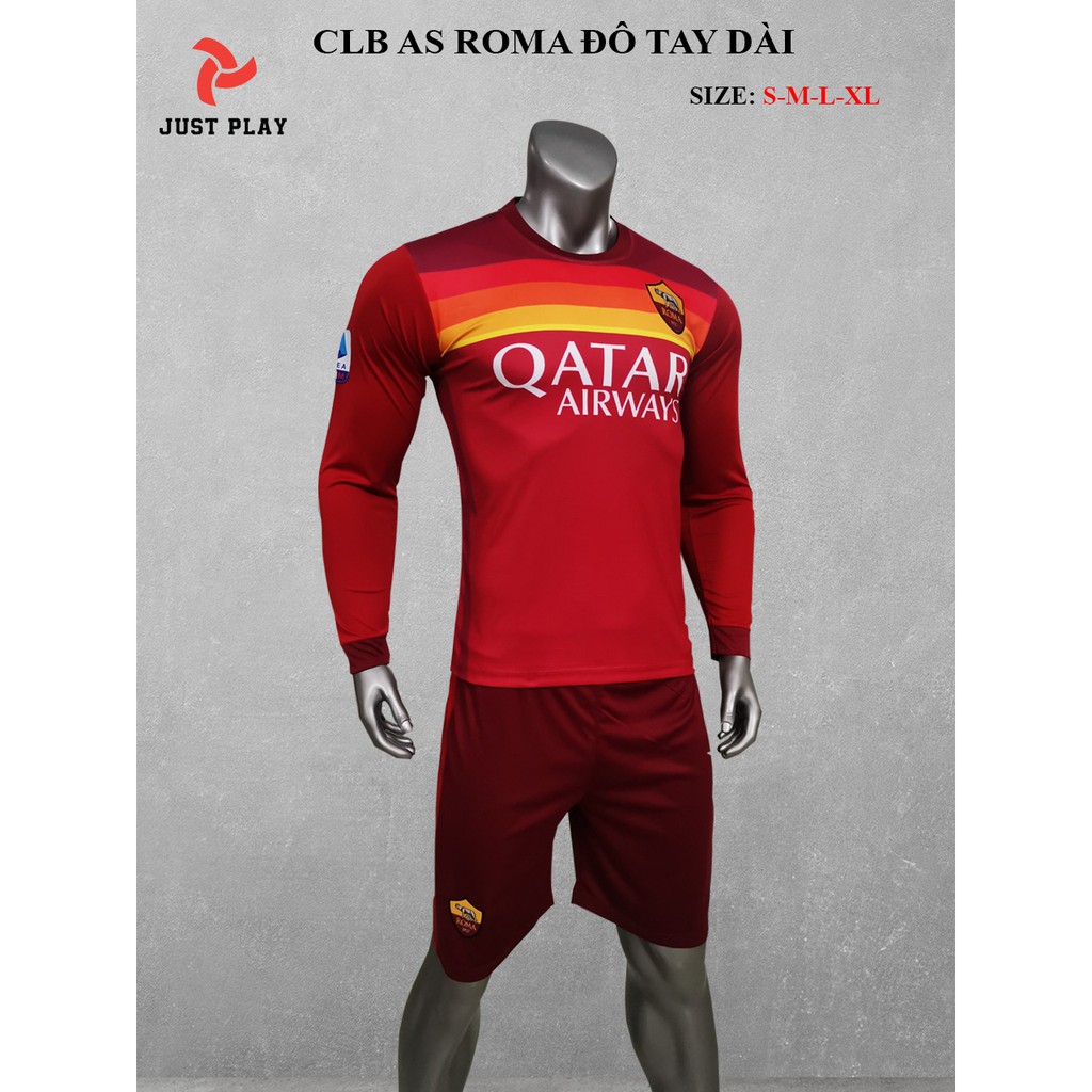 Áo đá banh CLB AS Roma tay dài mới nhất mùa 2020 - 2021