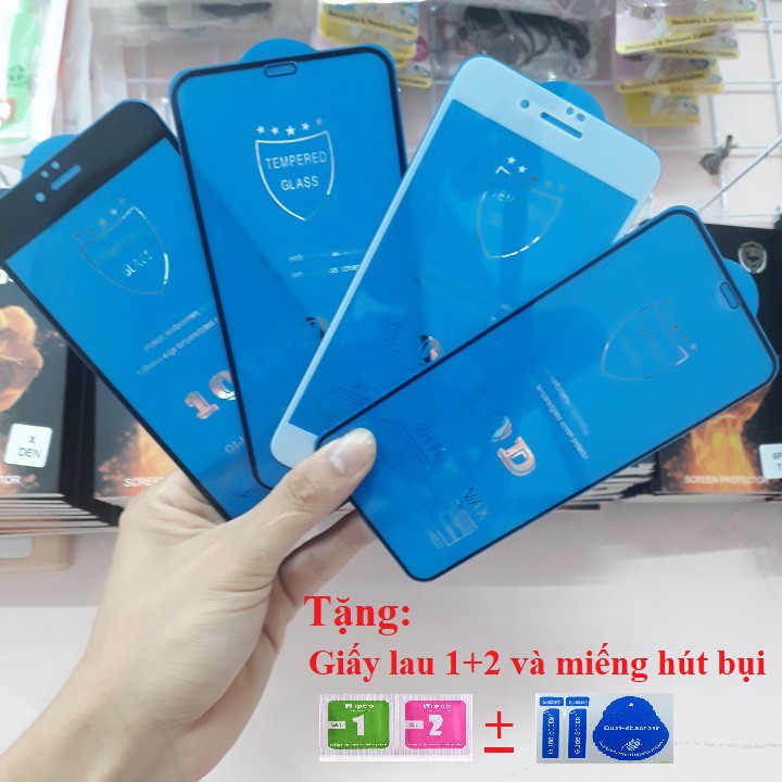 Cường Lực Iphone 10D FULL MÀN Thiết Kế Mới Cho Iphone 6/6s/6 Plus/6sPlus/7/8/7 Plus/8Plus/X/XR/XS Max | BigBuy360 - bigbuy360.vn
