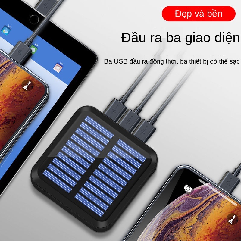 ☂Ngân hàng năng lượng mặt trời Mini 10000mAh chính hãng, điện dành cho sinh viên có dung lớn sạc nhanh, thoại di