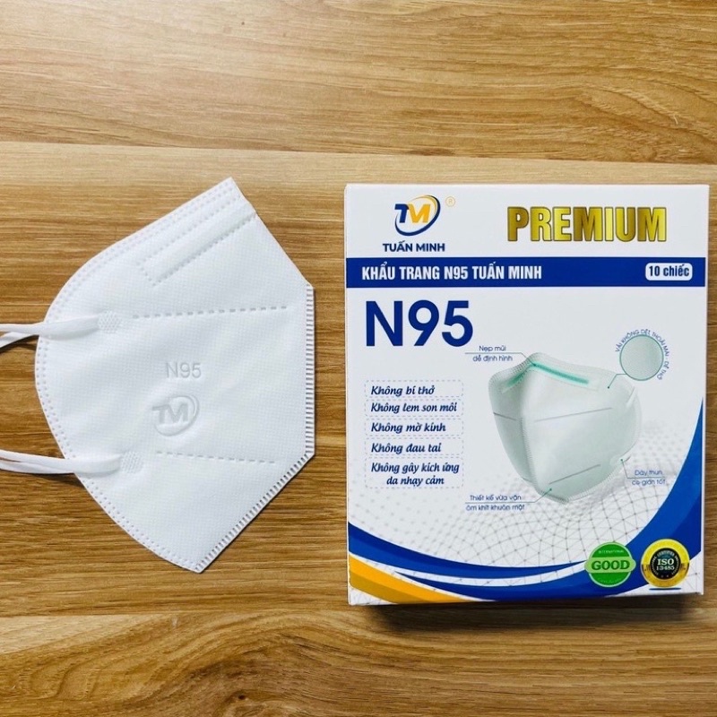 Khẩu Trang Y Tế 4 Lớp N95 Kháng Khuẩn Pro Mask VN.N95 chống bụi mịn ( Hộp 10 cái)