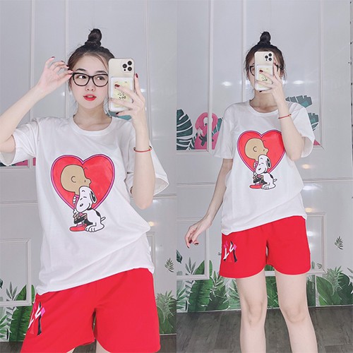 Đồ bộ nữ bộ mặc nhà bigsize sau sinh dễ thương thun cotton 35% A041 - Diễm Quỳnh