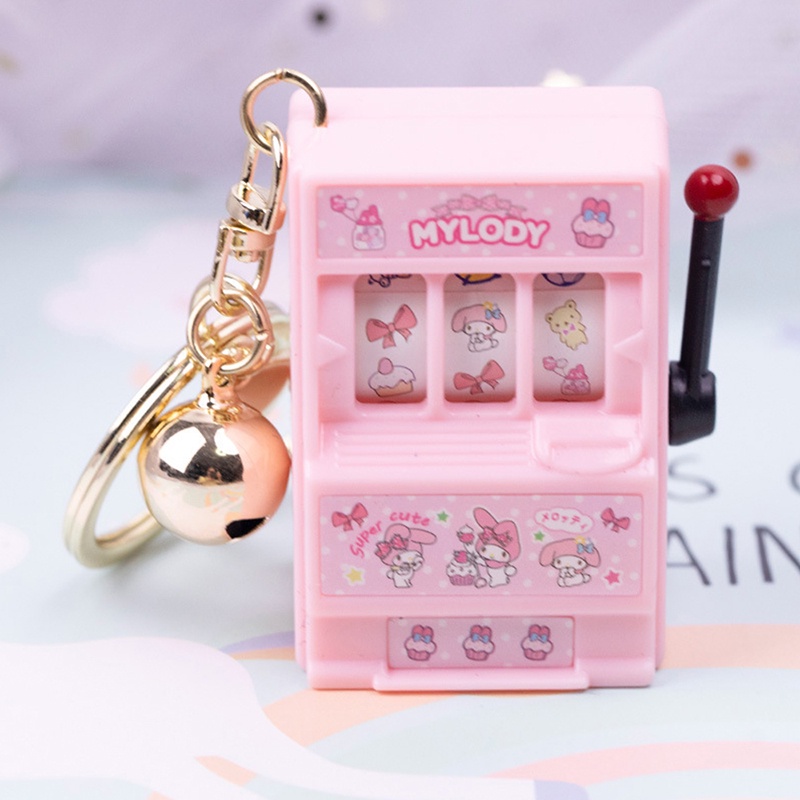 SANRIO Móc Khóa Gắn Máy Chơi Game Mini Tạo Hình Melody Cinnamoroll Kuromi Dễ Thương