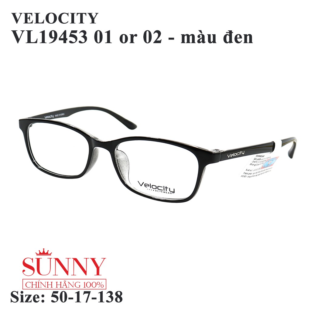 VL19453 nhiều màu - Gọng kính Velocity chính hãng, sp từ chất liệu nhựa dẻo, mang cực nhẹ