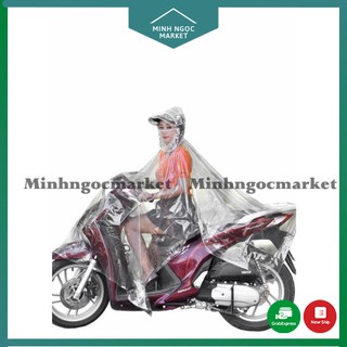  Áo mưa trong suốt có khẩu trang